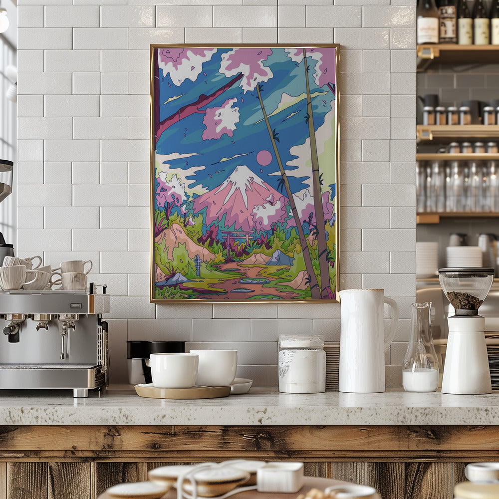 The Way To the Mountain - Stretched Canvas, Poster or Fine Art Print I Heart Wall Art
