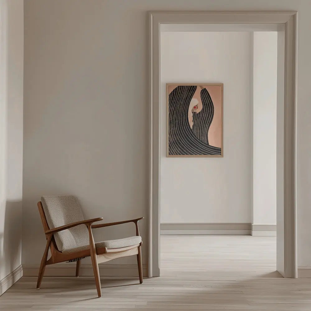 The Woman With the Black Dress - Stretched Canvas, Poster or Fine Art Print I Heart Wall Art