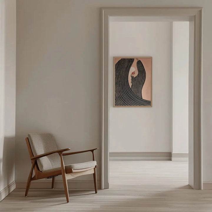 The Woman With the Black Dress - Stretched Canvas, Poster or Fine Art Print I Heart Wall Art