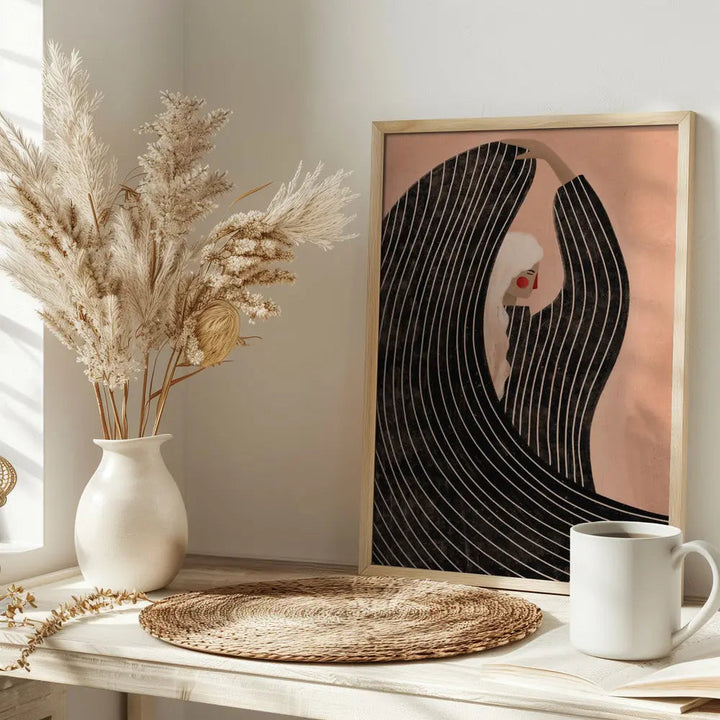 The Woman With the Black Dress - Stretched Canvas, Poster or Fine Art Print I Heart Wall Art