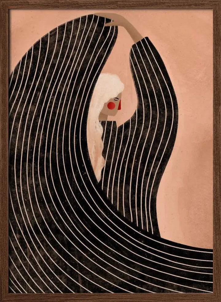 The Woman With the Black Dress - Stretched Canvas, Poster or Fine Art Print I Heart Wall Art