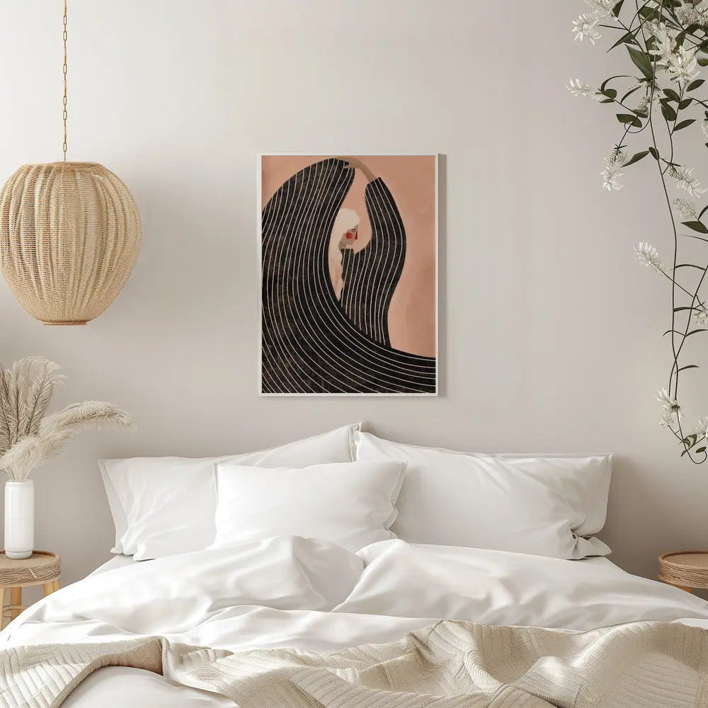 The Woman With the Black Dress - Stretched Canvas, Poster or Fine Art Print I Heart Wall Art