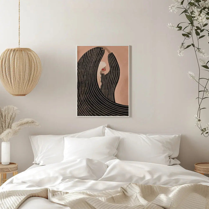 The Woman With the Black Dress - Stretched Canvas, Poster or Fine Art Print I Heart Wall Art
