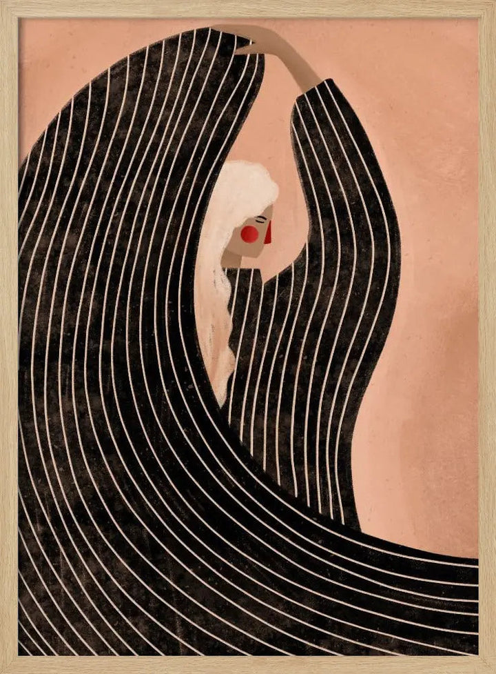 The Woman With the Black Dress - Stretched Canvas, Poster or Fine Art Print I Heart Wall Art