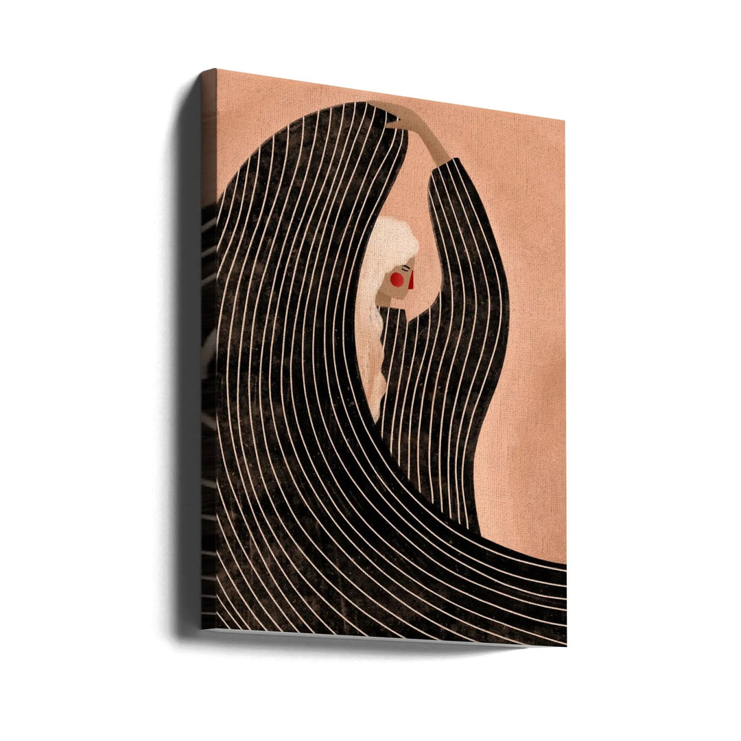 The Woman With the Black Dress - Stretched Canvas, Poster or Fine Art Print I Heart Wall Art