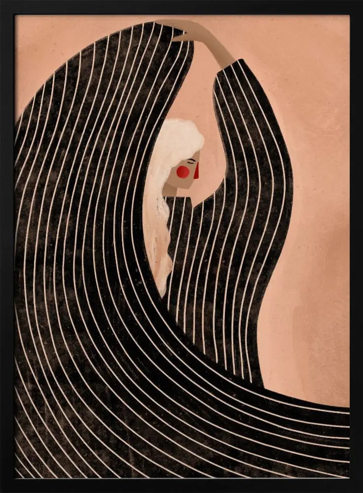 The Woman With the Black Dress - Stretched Canvas, Poster or Fine Art Print I Heart Wall Art