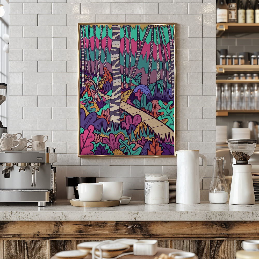 The Woodland Walk - Stretched Canvas, Poster or Fine Art Print I Heart Wall Art