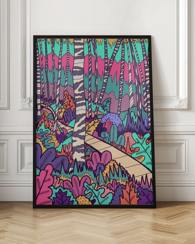 The Woodland Walk - Stretched Canvas, Poster or Fine Art Print I Heart Wall Art