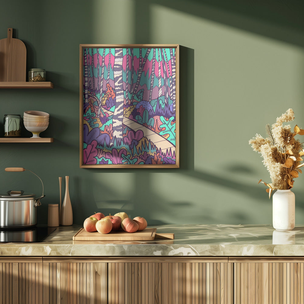 The Woodland Walk - Stretched Canvas, Poster or Fine Art Print I Heart Wall Art
