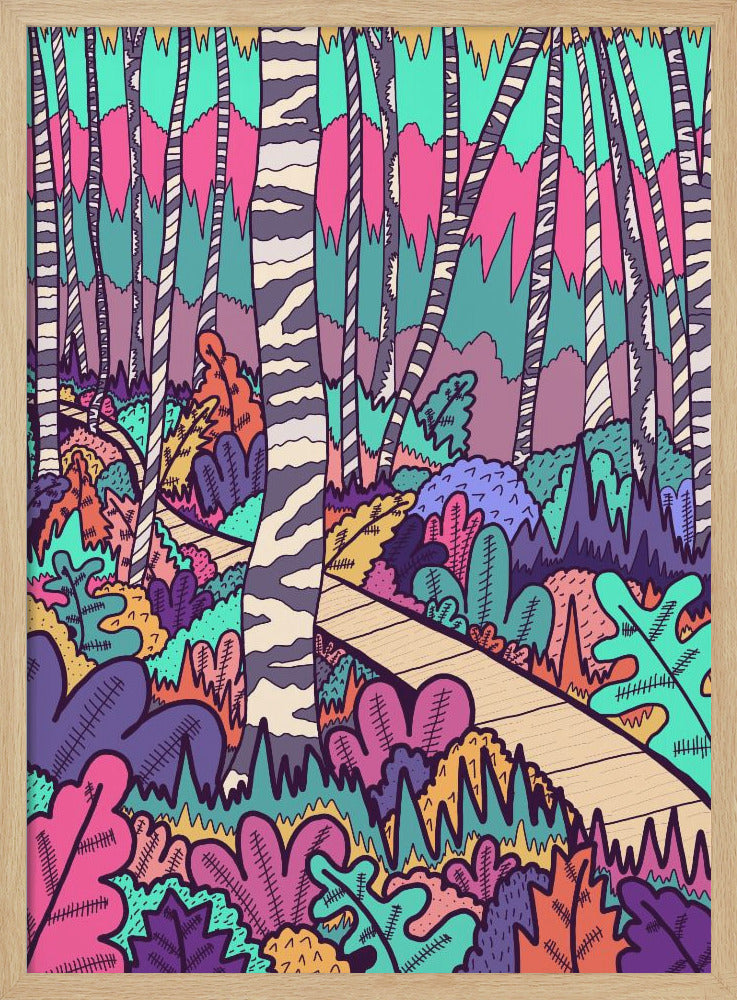 The Woodland Walk - Stretched Canvas, Poster or Fine Art Print I Heart Wall Art