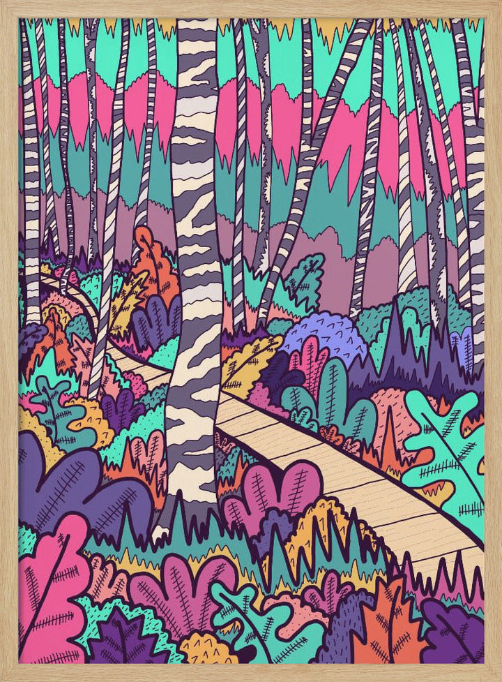The Woodland Walk - Stretched Canvas, Poster or Fine Art Print I Heart Wall Art