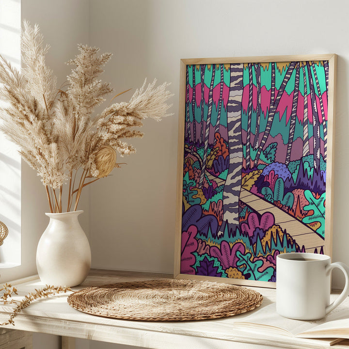 The Woodland Walk - Stretched Canvas, Poster or Fine Art Print I Heart Wall Art