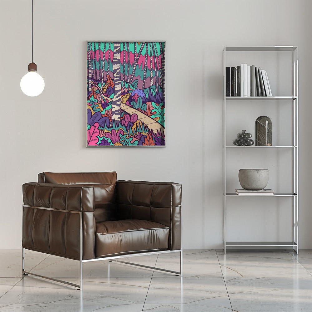 The Woodland Walk - Stretched Canvas, Poster or Fine Art Print I Heart Wall Art