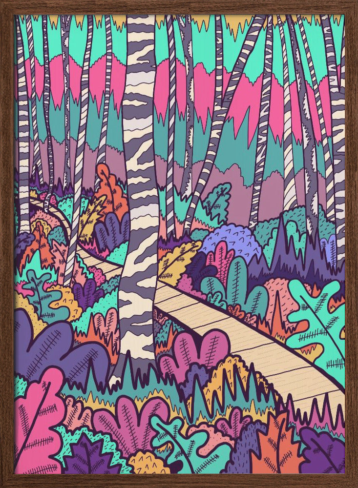 The Woodland Walk - Stretched Canvas, Poster or Fine Art Print I Heart Wall Art