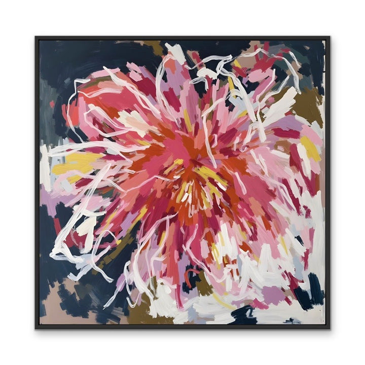 This Is Happiness - Floral Abstract Colourful Art Print - I Heart Wall Art - Poster Print, Canvas Print or Framed Art Print