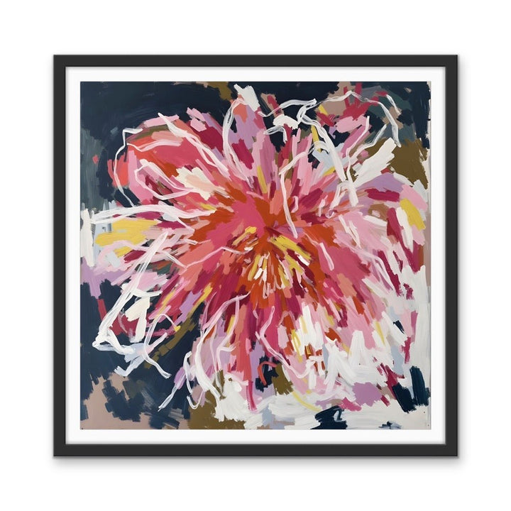 This Is Happiness - Floral Abstract Colourful Art Print - I Heart Wall Art - Poster Print, Canvas Print or Framed Art Print