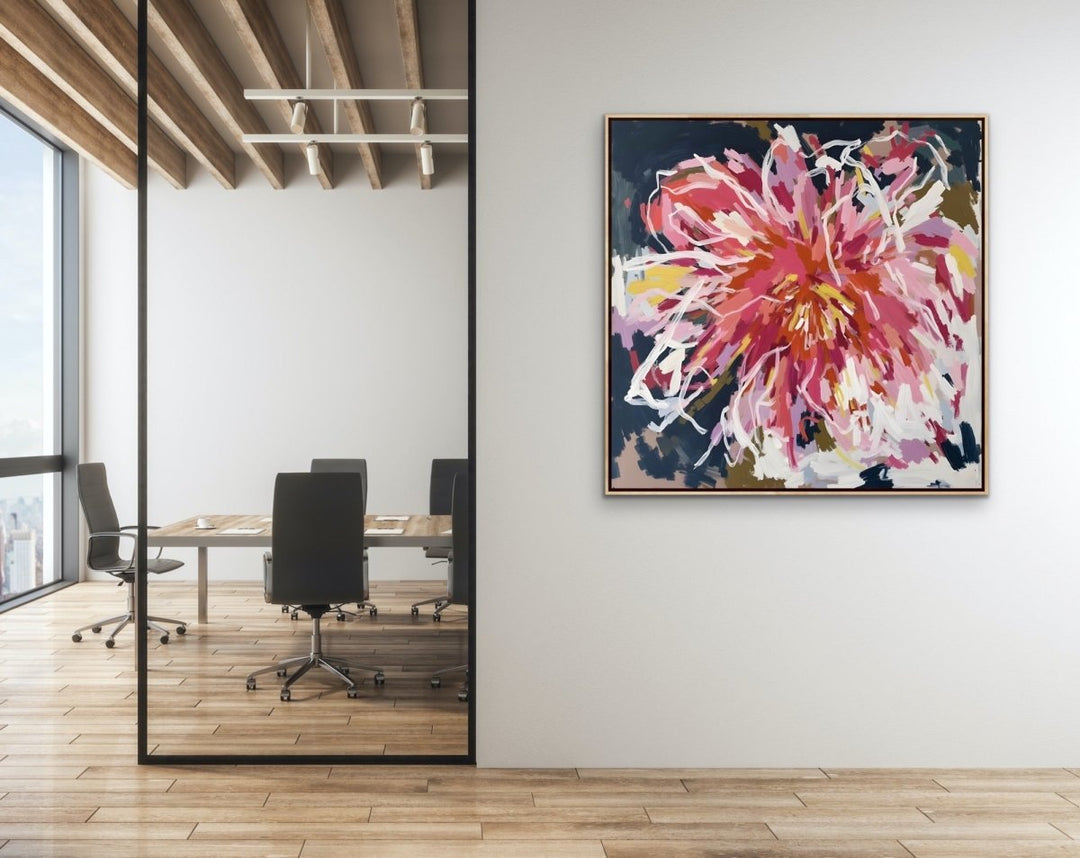 This Is Happiness - Floral Abstract Colourful Art Print - I Heart Wall Art - Poster Print, Canvas Print or Framed Art Print