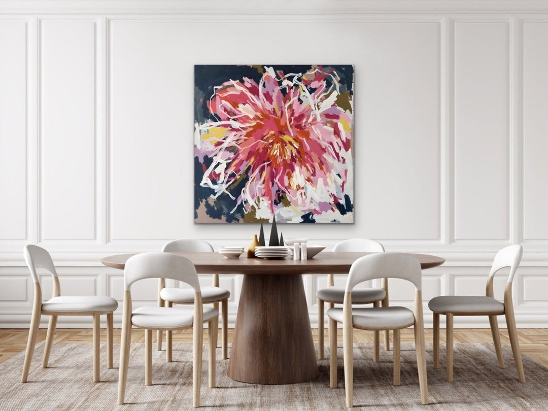 This Is Happiness - Floral Abstract Colourful Art Print - I Heart Wall Art - Poster Print, Canvas Print or Framed Art Print