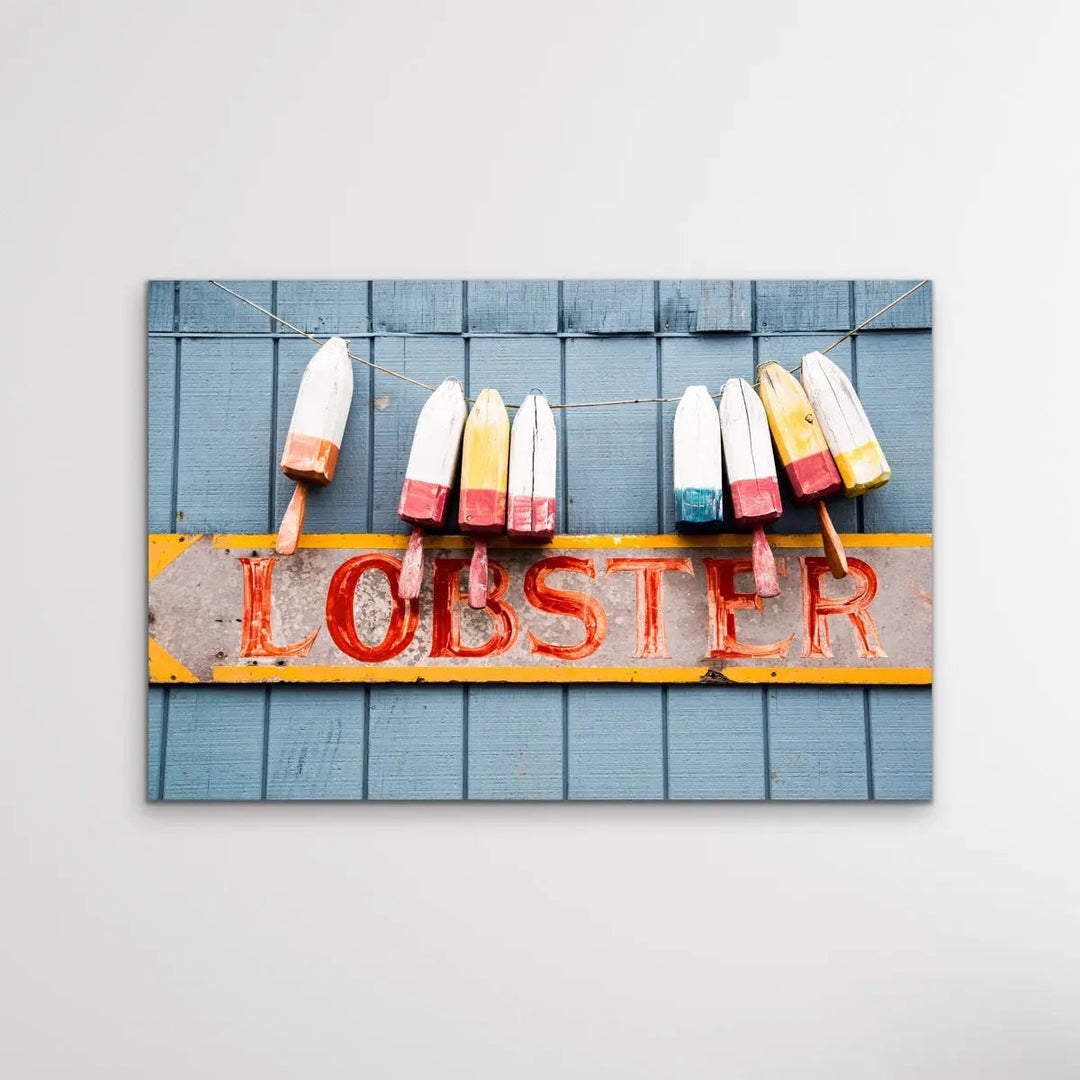 This Way For Lobster - Photographic Hamptons Buoy Print on Canvas or Paper - I Heart Wall Art