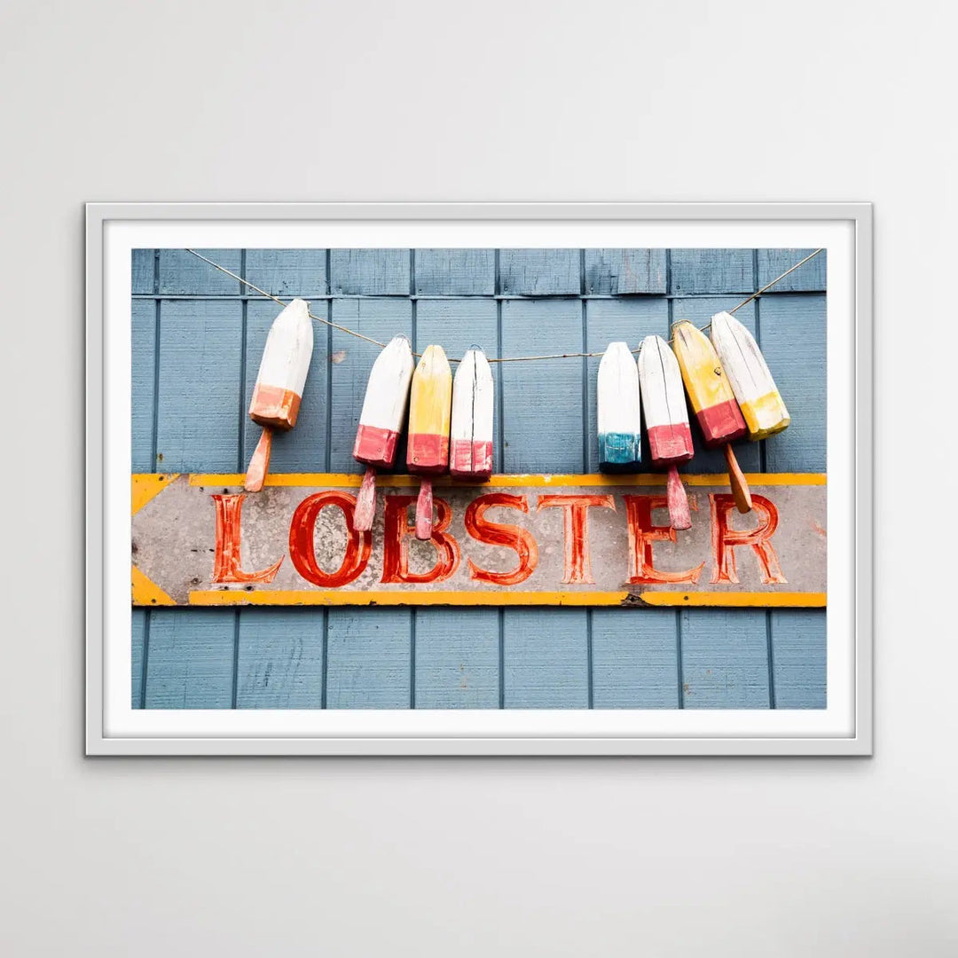 This Way For Lobster - Photographic Hamptons Buoy Print on Canvas or Paper - I Heart Wall Art
