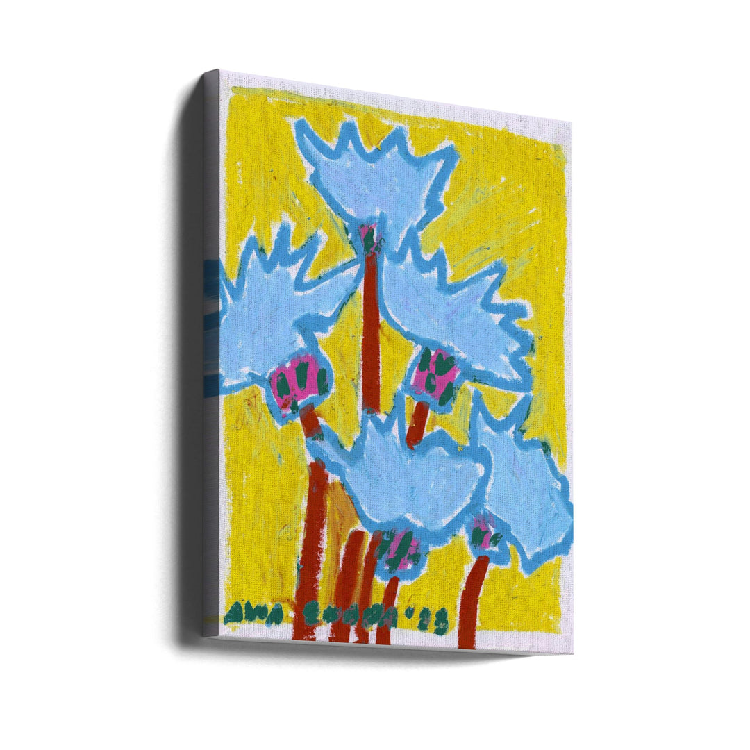 Thistle Blue - Stretched Canvas, Poster or Fine Art Print I Heart Wall Art