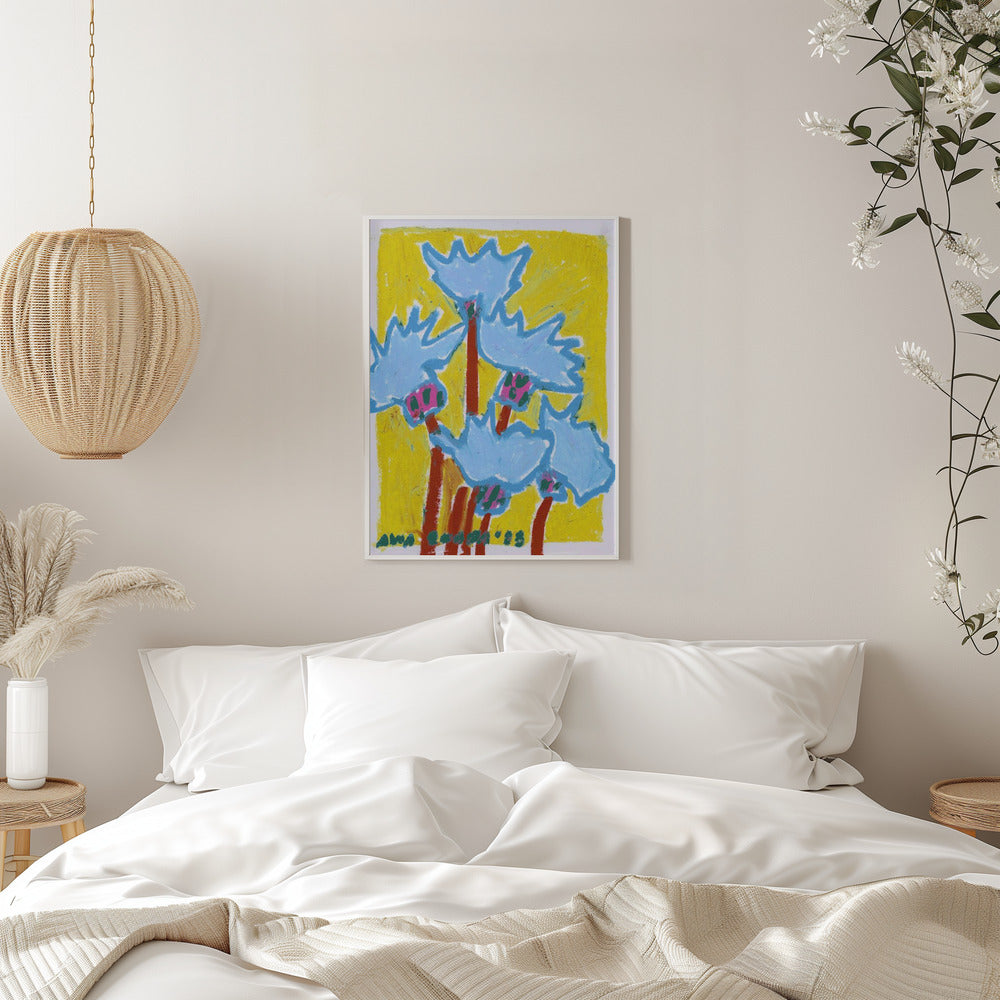 Thistle Blue - Stretched Canvas, Poster or Fine Art Print I Heart Wall Art