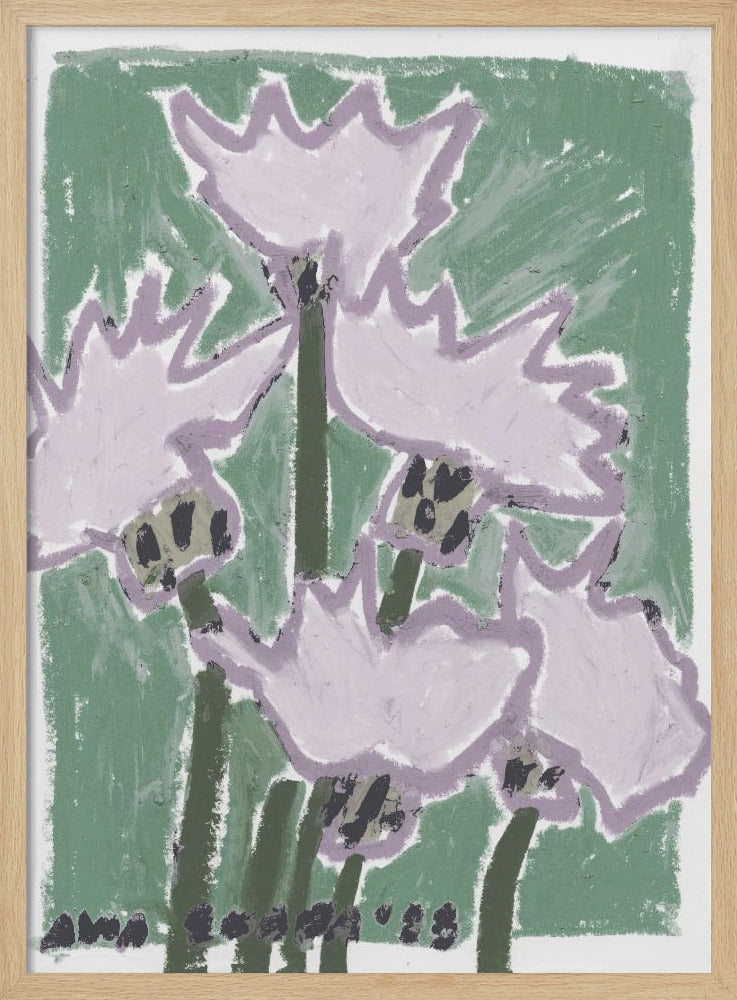 Thistle Pastel - Stretched Canvas, Poster or Fine Art Print I Heart Wall Art