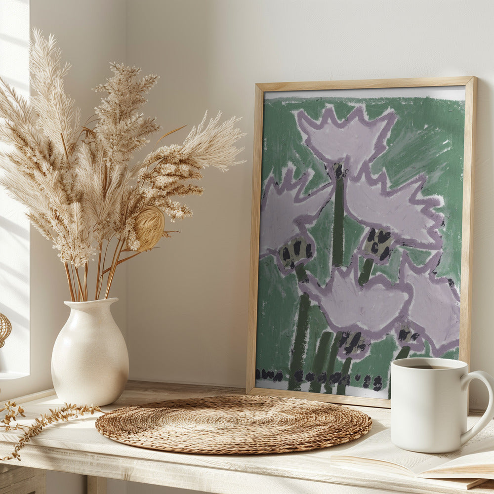 Thistle Pastel - Stretched Canvas, Poster or Fine Art Print I Heart Wall Art