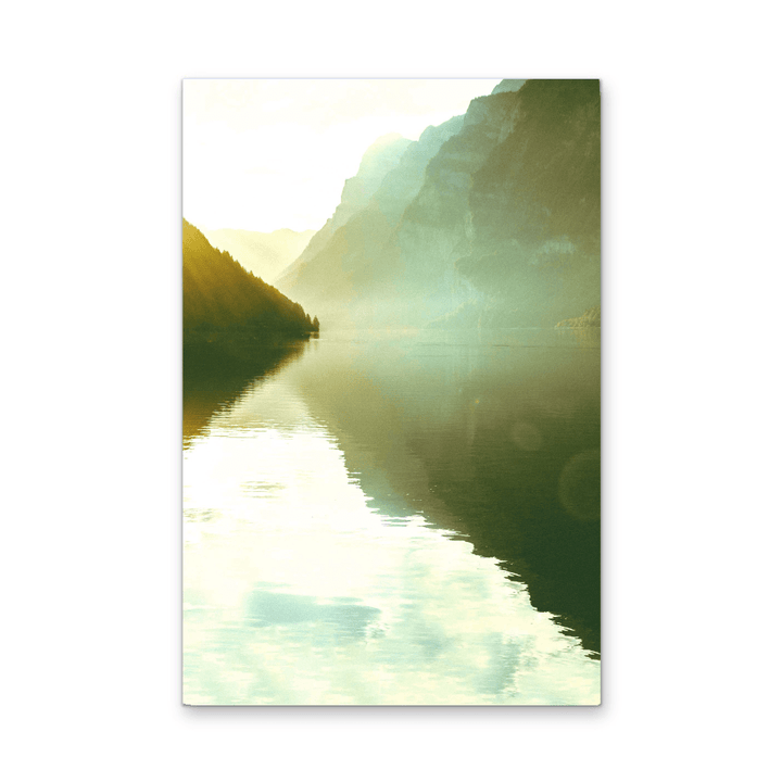 Through the Peaks - Green Lake Stretched Canvas or Fine Art Print - I Heart Wall Art - Poster Print, Canvas Print or Framed Art Print