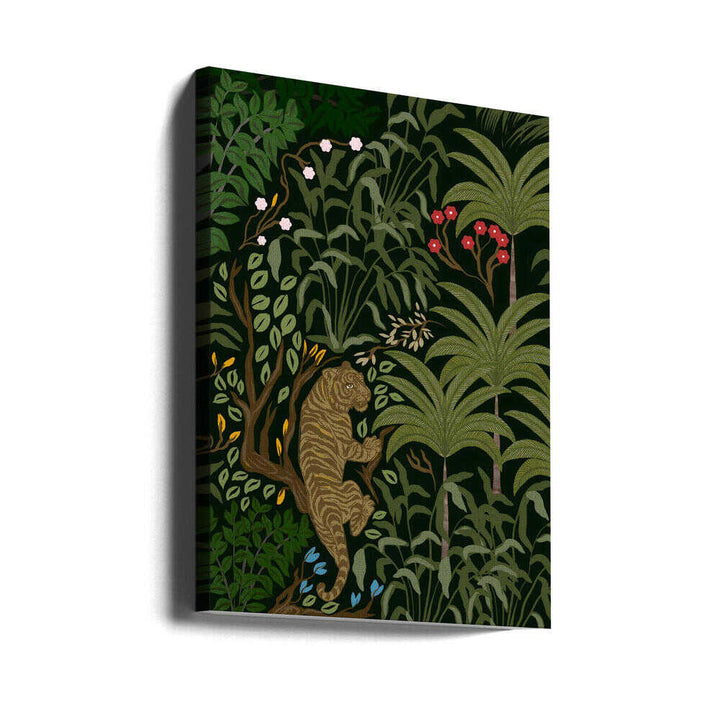 Tiger in Lush Jungle - Stretched Canvas, Poster or Fine Art Print - I Heart Wall Art - Poster Print, Canvas Print or Framed Art Print