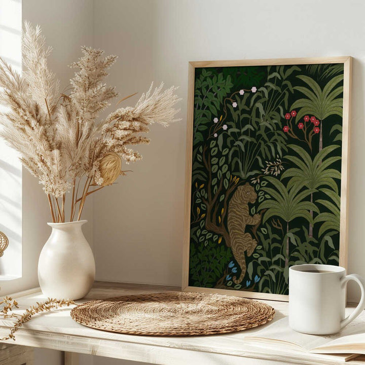 Tiger in Lush Jungle - Stretched Canvas, Poster or Fine Art Print - I Heart Wall Art - Poster Print, Canvas Print or Framed Art Print