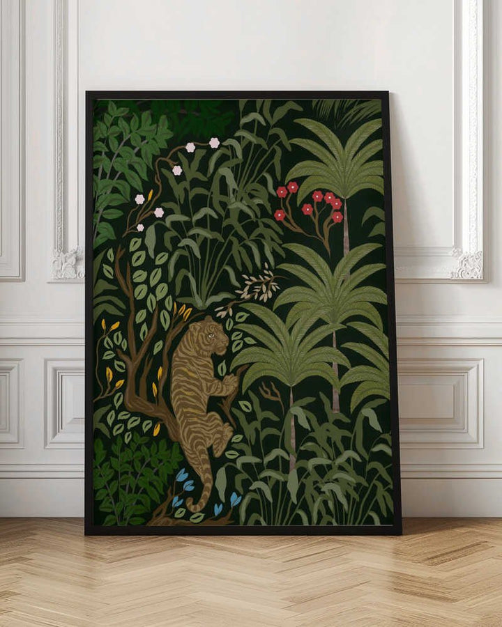 Tiger in Lush Jungle - Stretched Canvas, Poster or Fine Art Print - I Heart Wall Art - Poster Print, Canvas Print or Framed Art Print