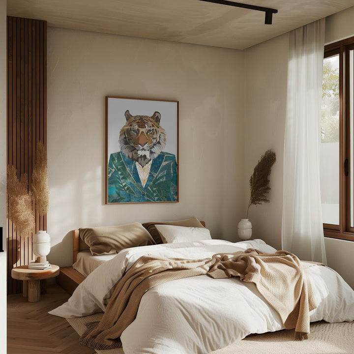 Tiger Jugnle Jacket 3 - Stretched Canvas, Poster or Fine Art Print - I Heart Wall Art - Poster Print, Canvas Print or Framed Art Print