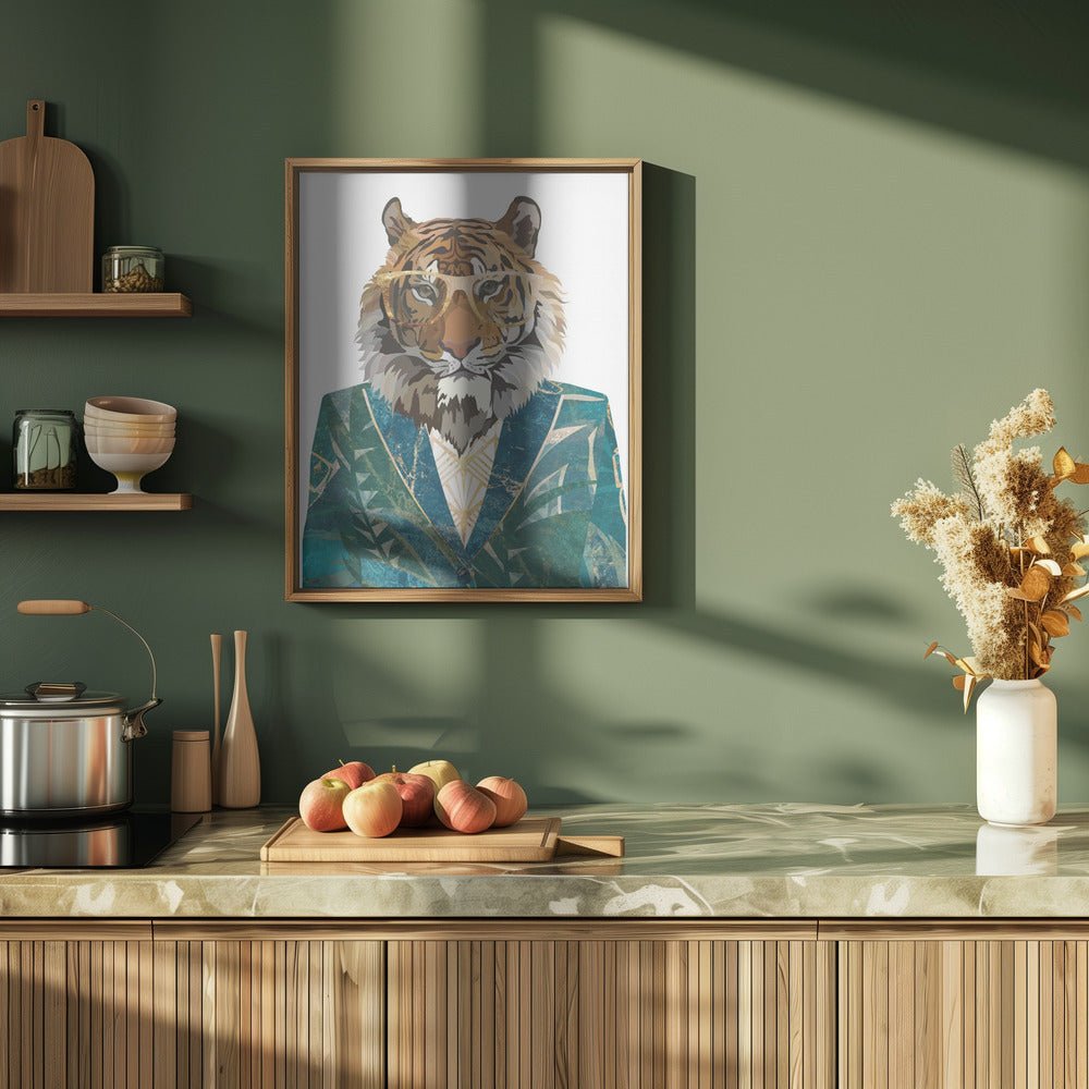 Tiger Jugnle Jacket 3 - Stretched Canvas, Poster or Fine Art Print - I Heart Wall Art - Poster Print, Canvas Print or Framed Art Print