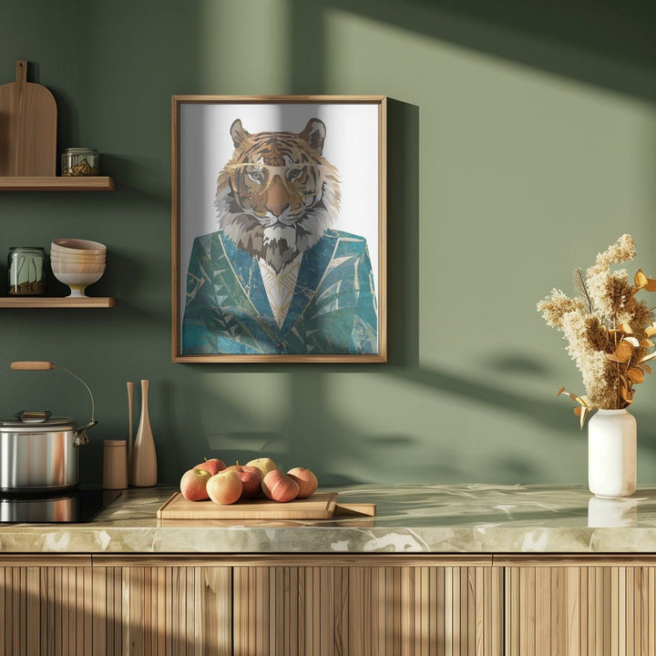Tiger Jugnle Jacket 3 - Stretched Canvas, Poster or Fine Art Print - I Heart Wall Art - Poster Print, Canvas Print or Framed Art Print
