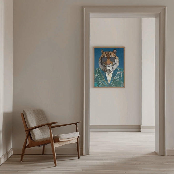 Tiger Jungle Jacket 1 - Stretched Canvas, Poster or Fine Art Print - I Heart Wall Art - Poster Print, Canvas Print or Framed Art Print