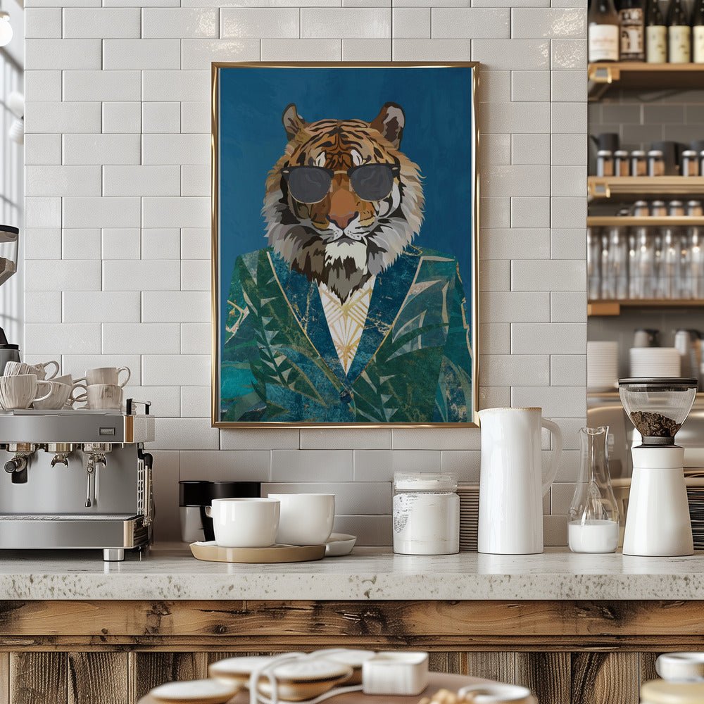 Tiger Jungle Jacket 1 - Stretched Canvas, Poster or Fine Art Print - I Heart Wall Art - Poster Print, Canvas Print or Framed Art Print