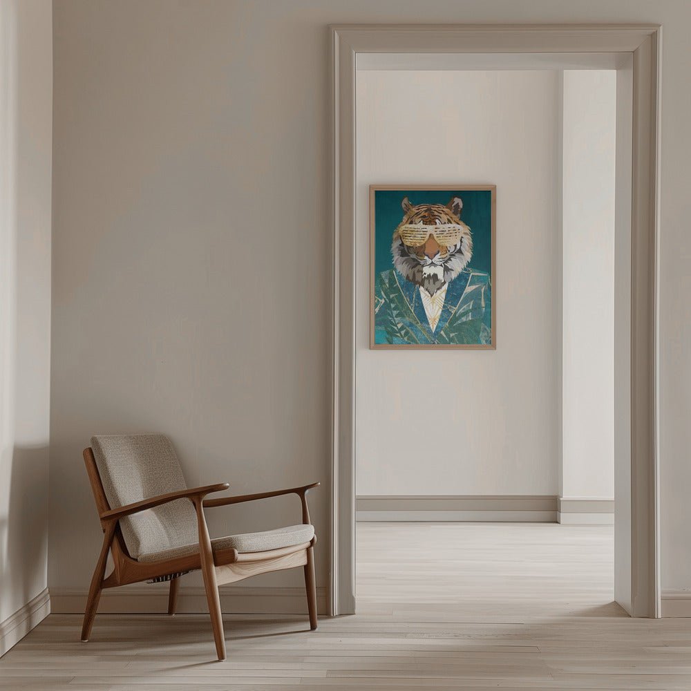 Tiger Jungle Jacket 2 - Stretched Canvas, Poster or Fine Art Print - I Heart Wall Art - Poster Print, Canvas Print or Framed Art Print