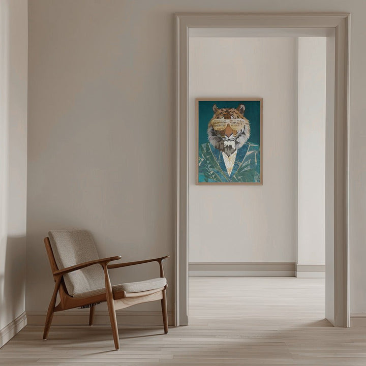 Tiger Jungle Jacket 2 - Stretched Canvas, Poster or Fine Art Print - I Heart Wall Art - Poster Print, Canvas Print or Framed Art Print