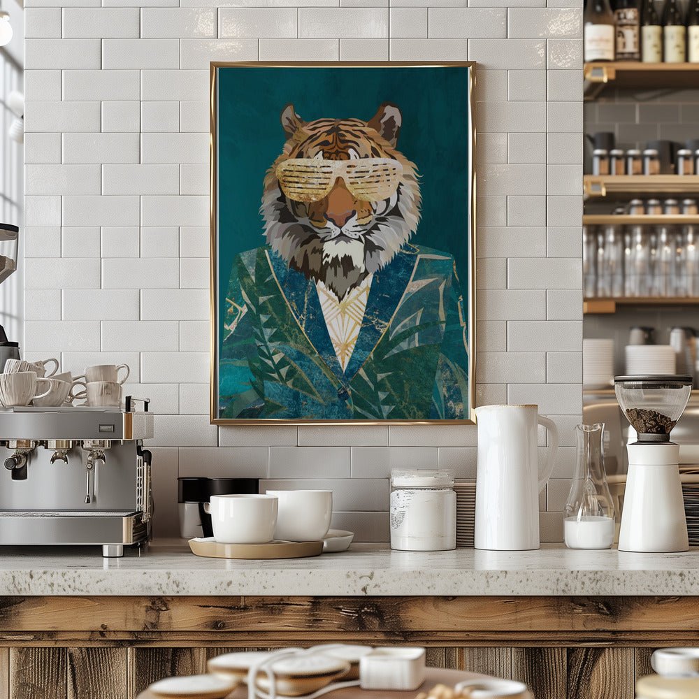 Tiger Jungle Jacket 2 - Stretched Canvas, Poster or Fine Art Print - I Heart Wall Art - Poster Print, Canvas Print or Framed Art Print