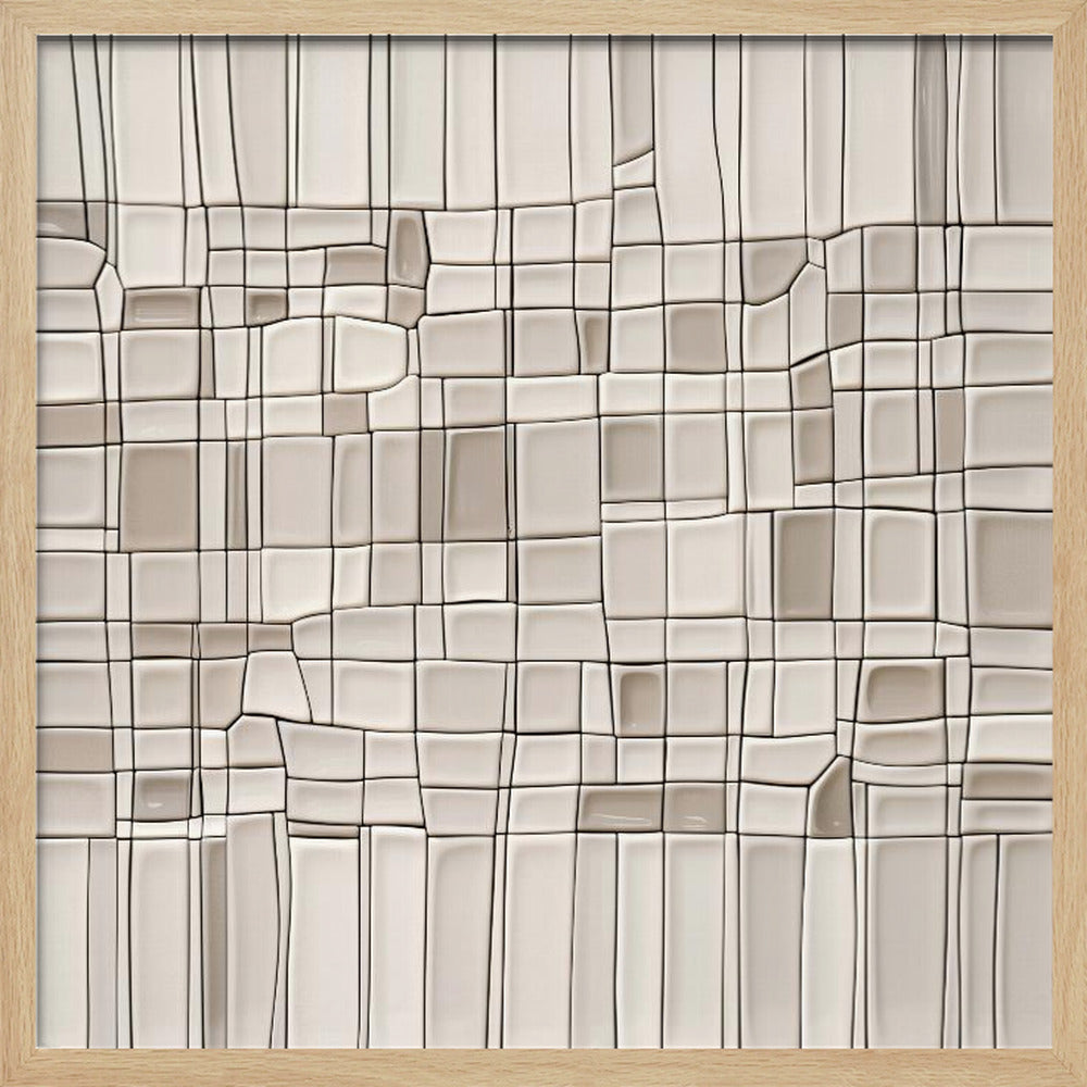 Tiles nº1 - Square Stretched Canvas, Poster or Fine Art Print I Heart Wall Art