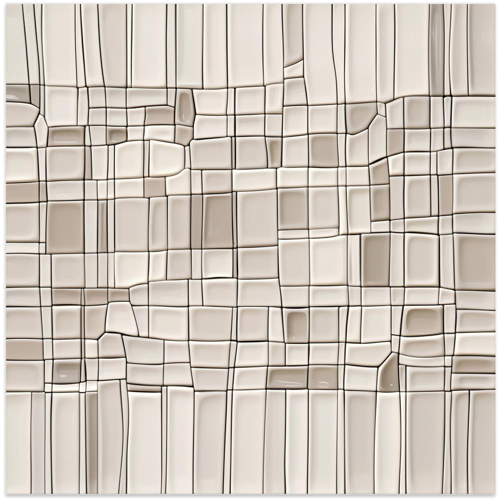 Tiles nº1 - Square Stretched Canvas, Poster or Fine Art Print I Heart Wall Art