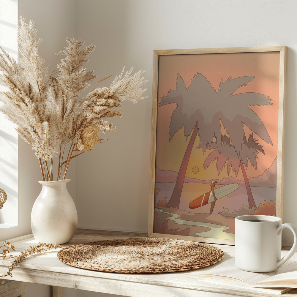 To the Beach - Stretched Canvas, Poster or Fine Art Print I Heart Wall Art