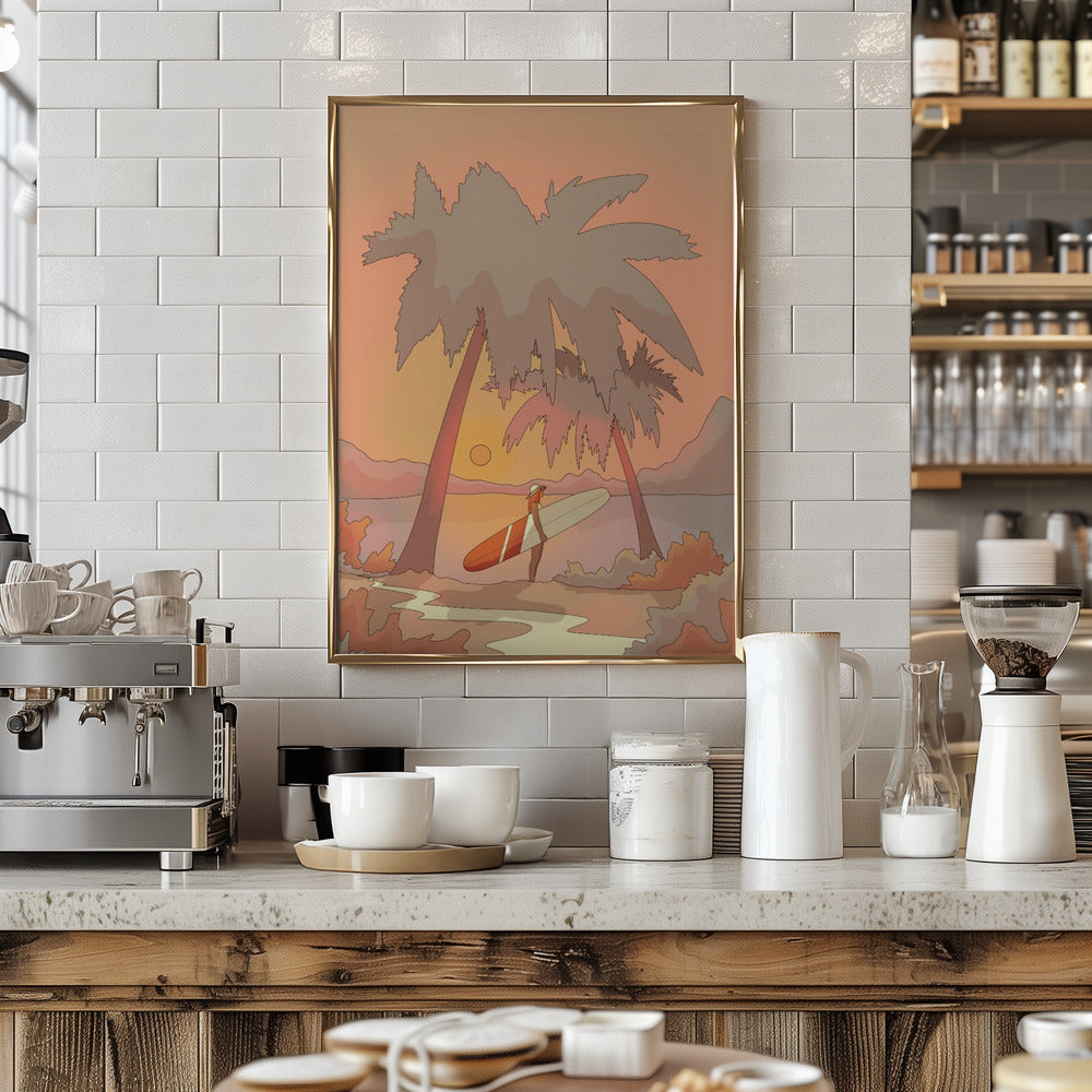 To the Beach - Stretched Canvas, Poster or Fine Art Print I Heart Wall Art