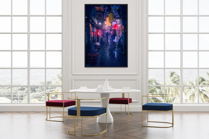 Tokyo Blue Rain by Javier De La I Heart Wall Art Australia 
