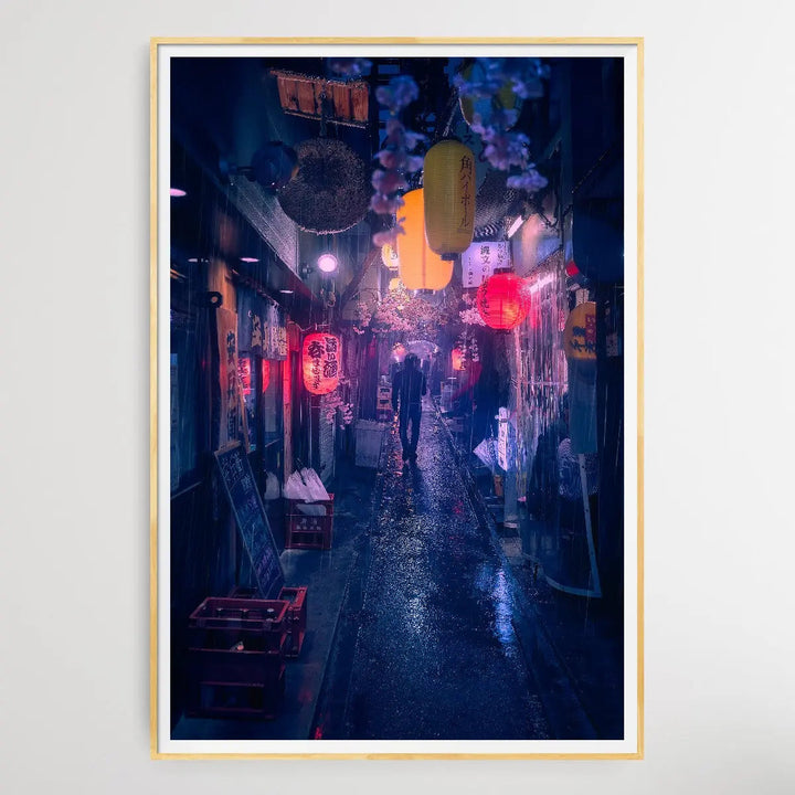 Tokyo Blue Rain by Javier De La I Heart Wall Art Australia 