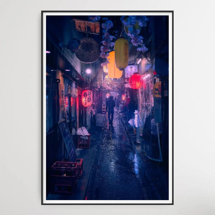 Tokyo Blue Rain by Javier De La I Heart Wall Art Australia 