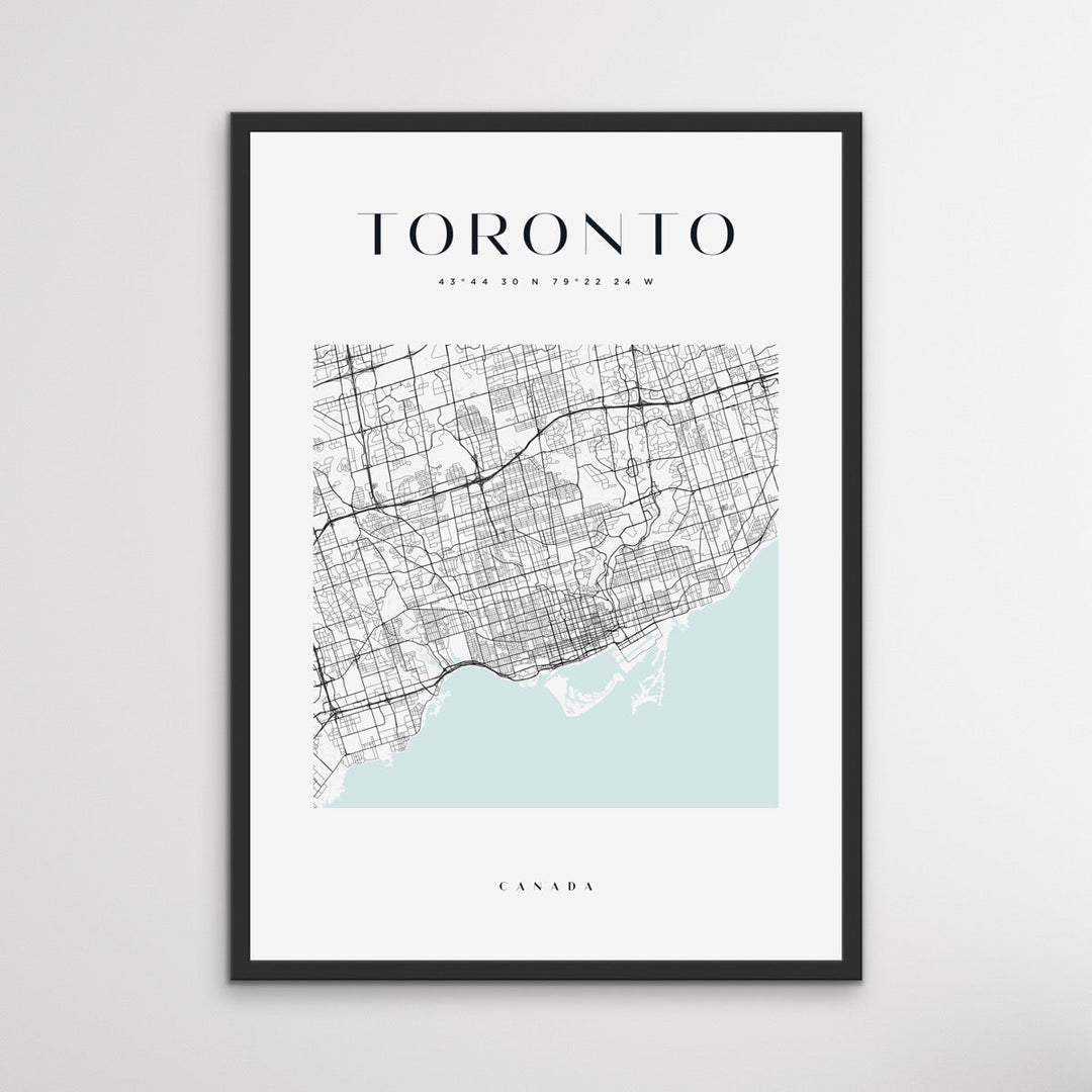 Toronto City Map - Square City Map Stretched Canvas or Wall Art Print - I Heart Wall Art - Poster Print, Canvas Print or Framed Art Print