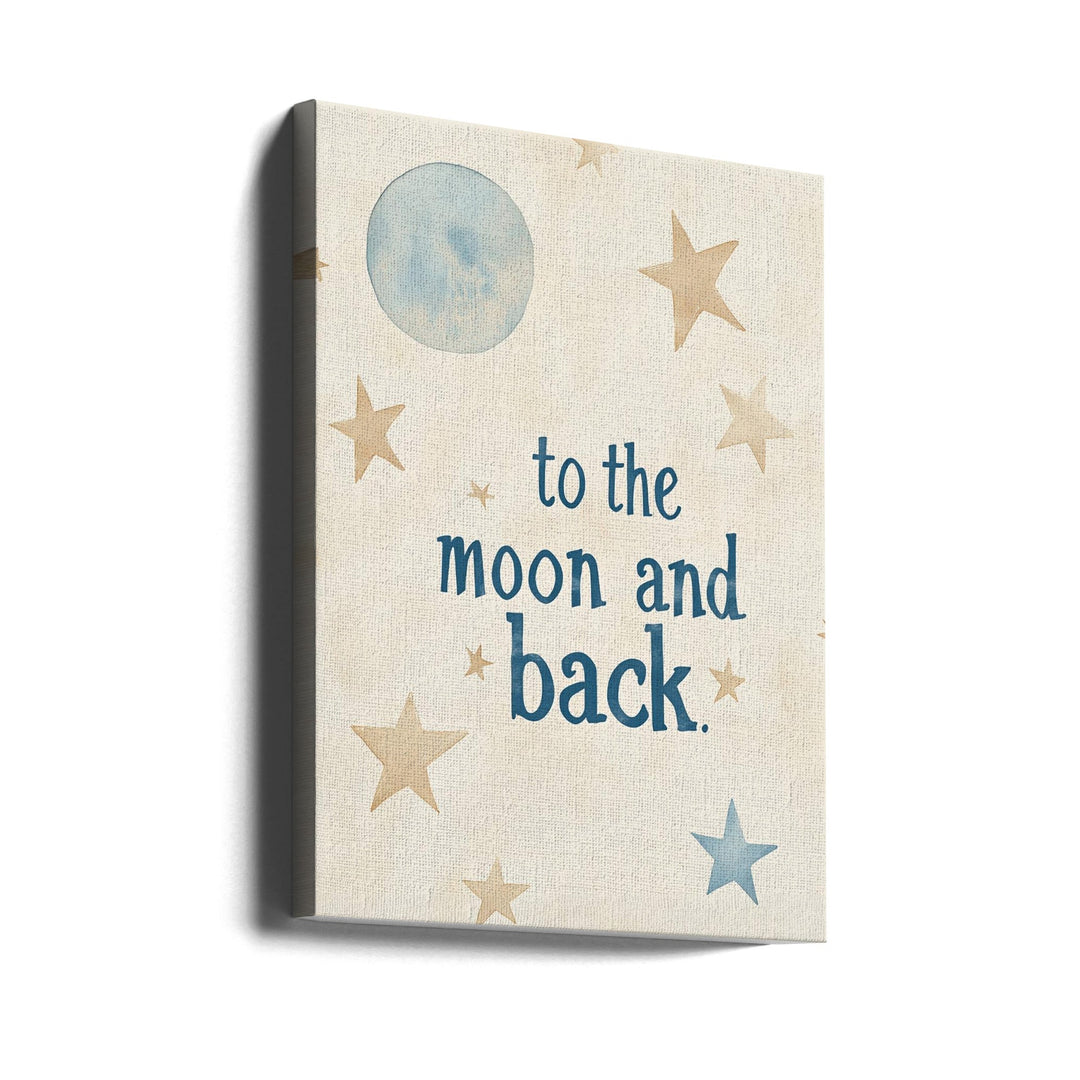Tothemoonandbackno4 - Stretched Canvas, Poster or Fine Art Print I Heart Wall Art