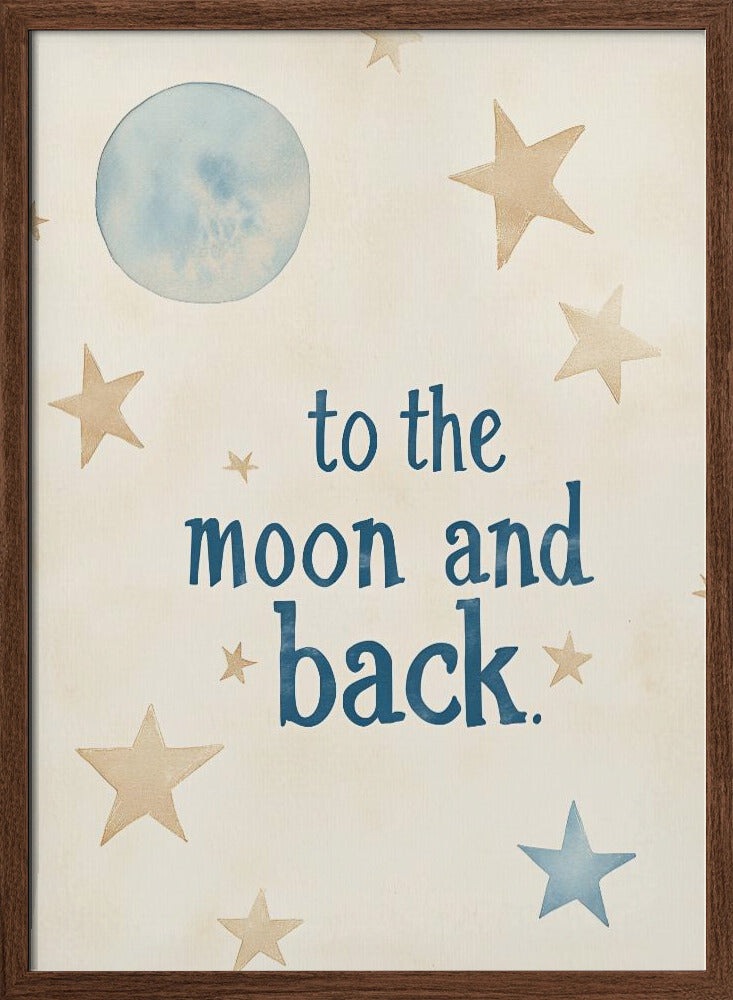 Tothemoonandbackno4 - Stretched Canvas, Poster or Fine Art Print I Heart Wall Art